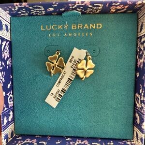 Lucky Brand Gold Clover Earrings